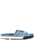 Diesel Denim Pool Sliders - Blue