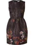 Red Valentino Coral Print Dress, Women's, Size: 38, Black, Polyester/acetate