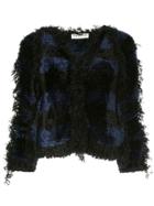 Sonia Rykiel Striped Tweed Jacket - Blue