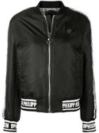 Philipp Plein Embellished Bomber Jacket - Black
