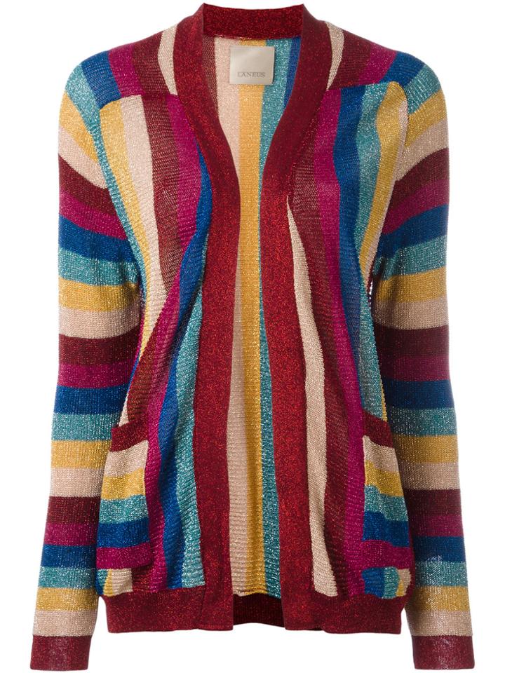 Laneus Striped Knit Cardigan - Multicolour