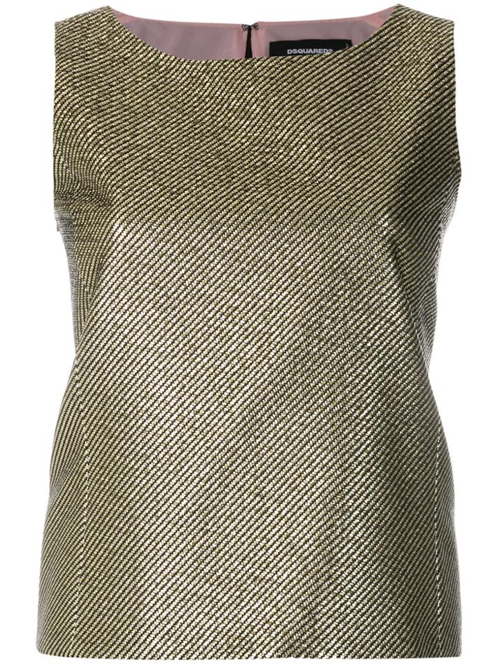 Dsquared2 Metallic Woven Sleeveless Top