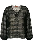Missoni Crochet Knit Top - Black
