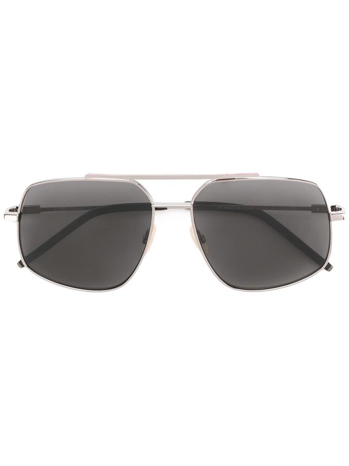 Fendi Eyewear Aviator Sunglasses - Metallic