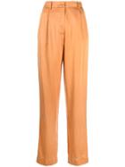 Forte Forte Satin High-waist Trousers - Orange
