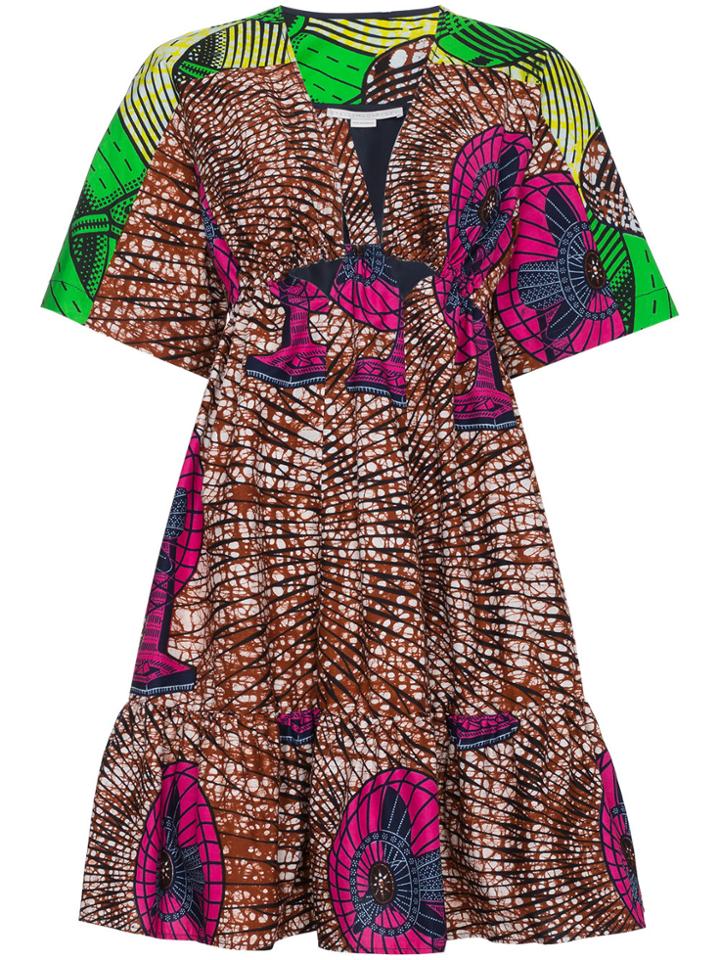 Stella Mccartney Patterned Gabrielle Mini Dress With Cut Out -