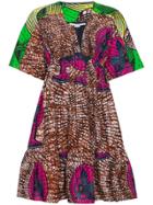 Stella Mccartney Patterned Gabrielle Mini Dress With Cut Out -