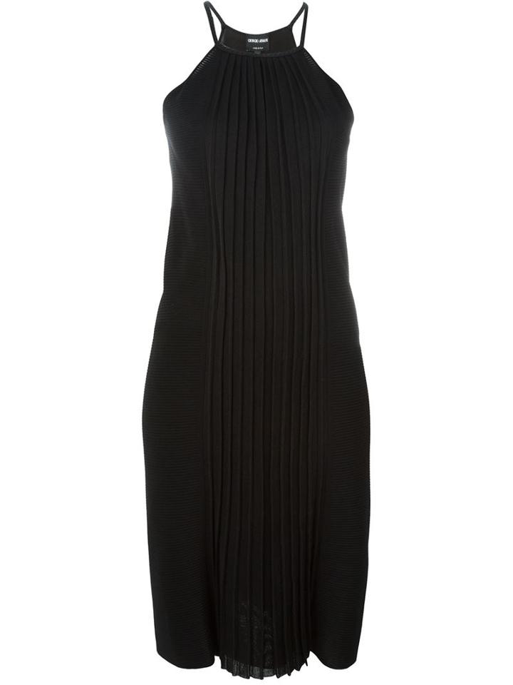 Giorgio Armani Pleated Knit Dress