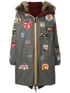 Dsquared2 K-way Badge Patch Hooded Coat - Green