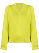 Pringle Of Scotland Co In Lime Cashmere Jumper - Green