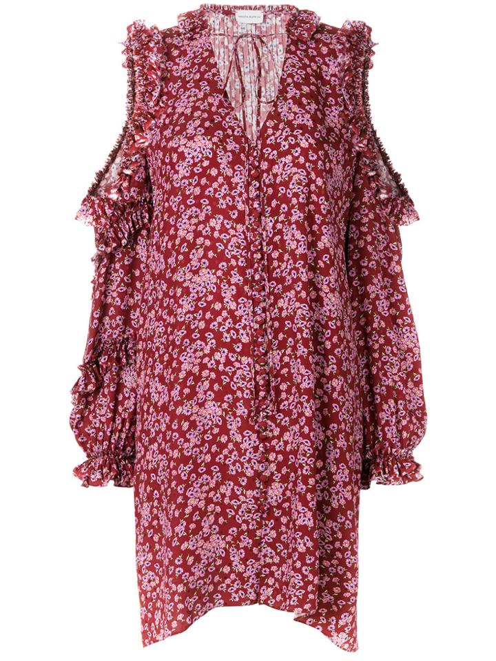 Magda Butrym Cut-out Shoulder Dress - Pink & Purple