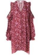 Magda Butrym Cut-out Shoulder Dress - Pink & Purple