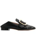 Bally Buckle Detail Loafers - Black