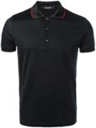 Dsquared2 Studded Collar Polo Shirt, Men's, Size: Medium, Black, Cotton
