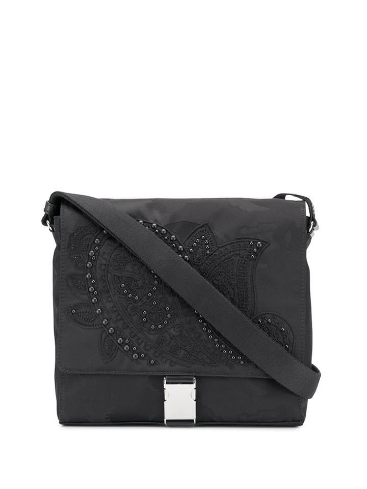 Etro Embroidered Detail Shoulder Bag - Black