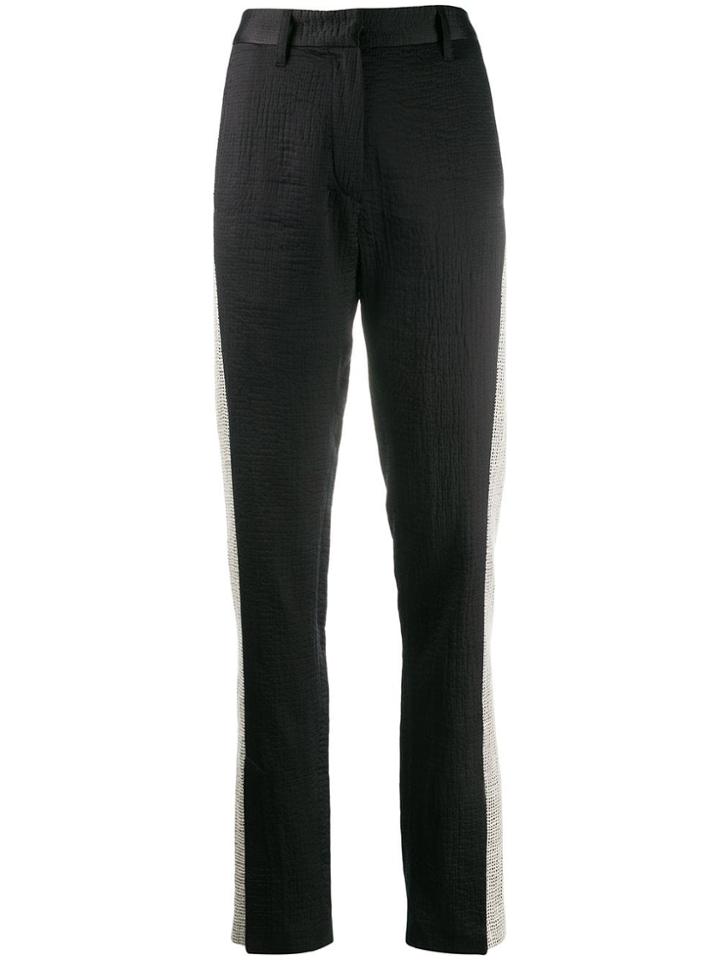 Ann Demeulemeester Stripe Slim-fit Trousers - Black