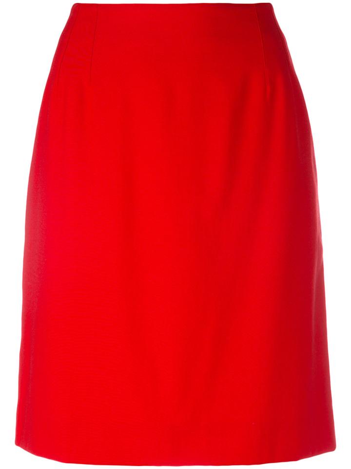 Claude Montana Vintage A-line Skirt - Red