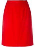 Claude Montana Vintage A-line Skirt - Red