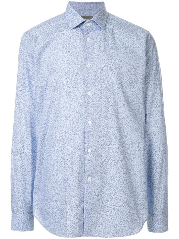 Corneliani Floral-print Shirt - Blue