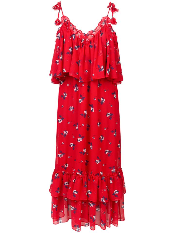 Misa Los Angeles Gracy Long Dress - Red