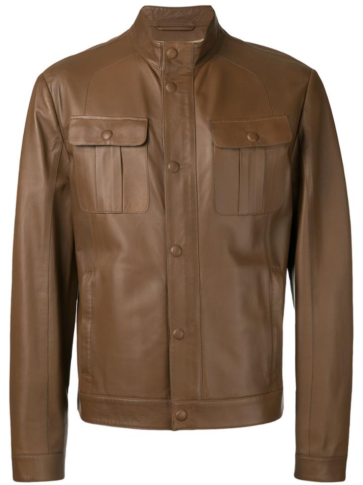 Brioni Front Pocket Jacket - Brown