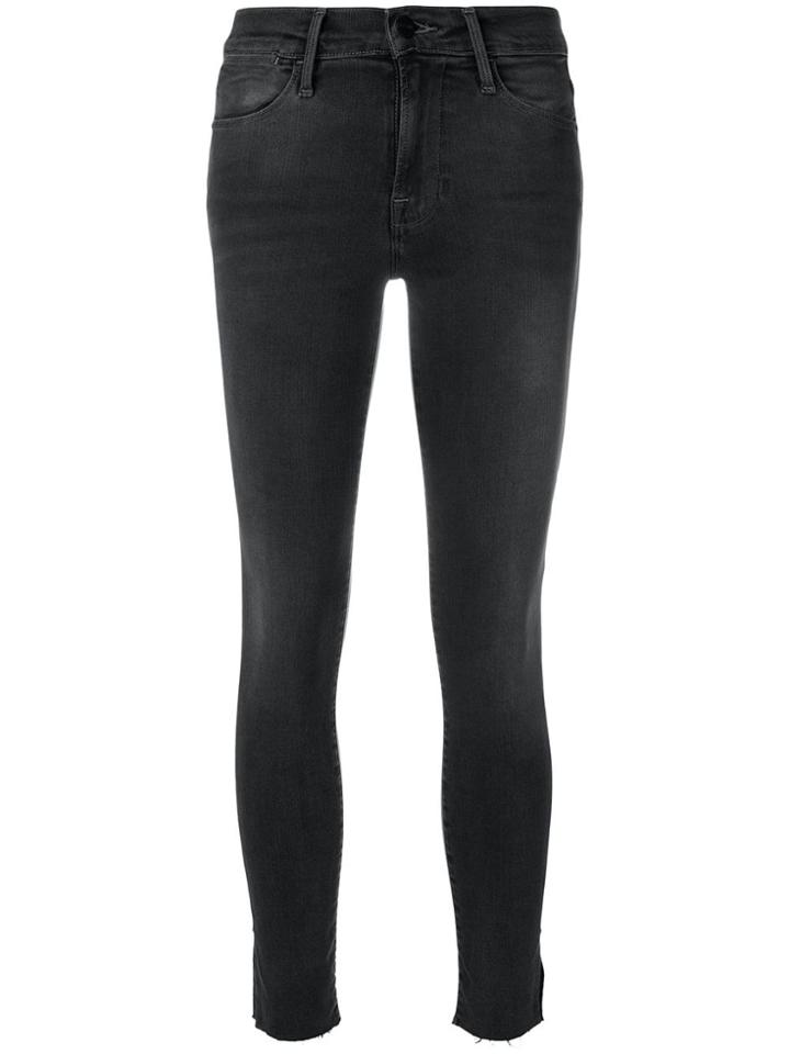 Frame Split Hem Skinny Jeans - Grey