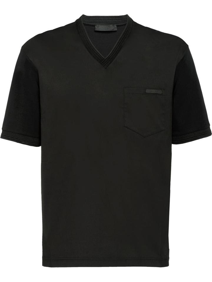 Prada Stretch Cotton Poplin T-shirt - Black