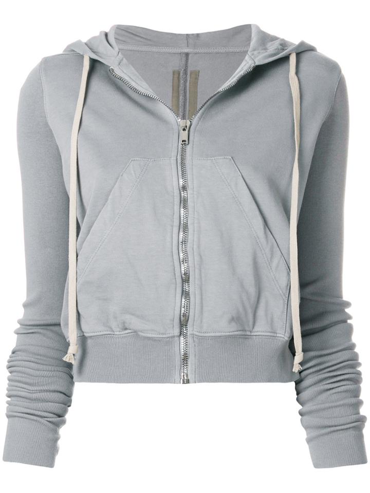 Rick Owens Drkshdw Cropped Zip Jumper - Grey