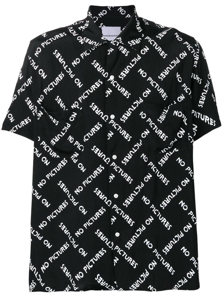 Nasaseasons No Pictures Printed Shirt - Black