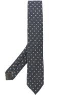 Dell'oglio Jacquard Polka Dot Tie - Brown