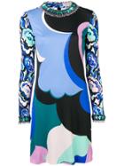 Emilio Pucci Short Printed Dress - Blue