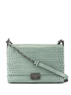 Emporio Armani Crocodile Effect Crossbody Bag - Green