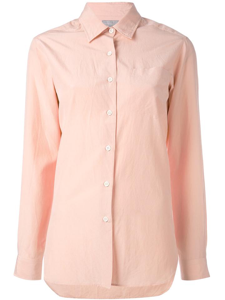 Margaret Howell - Button-up Shirt - Women - Silk/cotton - 10, Pink/purple, Silk/cotton