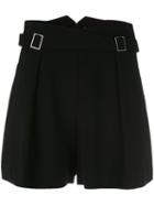 Zimmermann - Buckle Detail Shorts - Women - Polyester/triacetate - 0, Black, Polyester/triacetate
