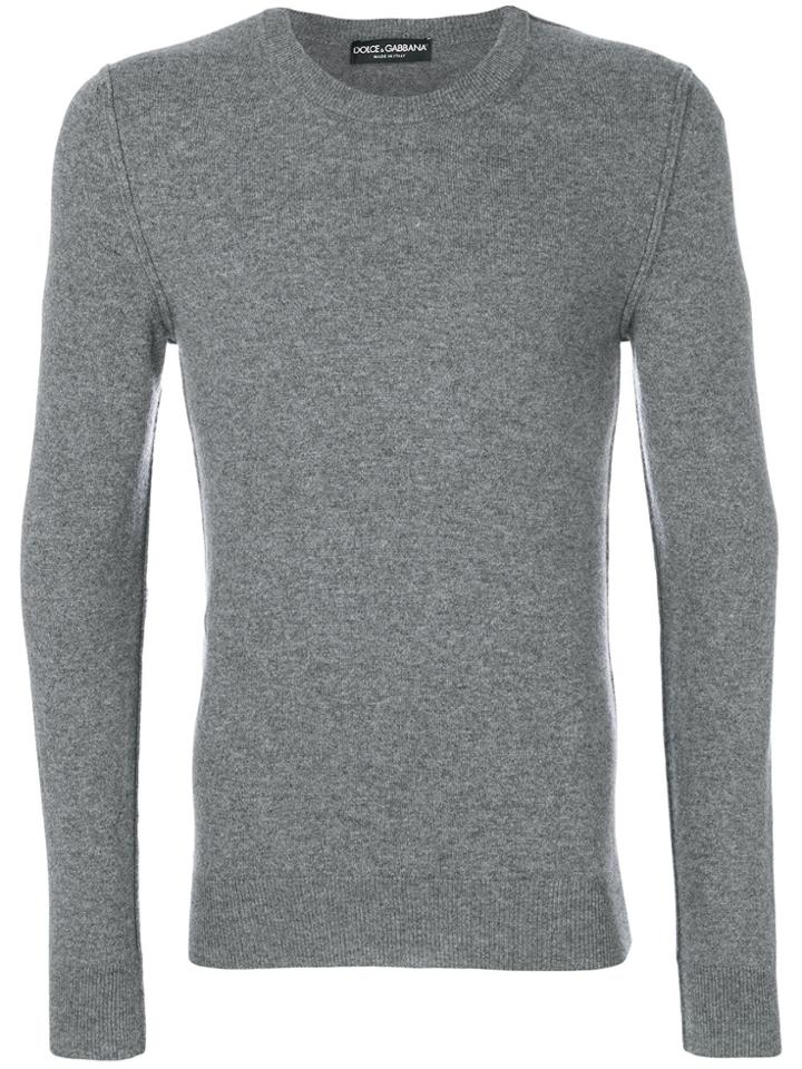 Dolce & Gabbana Round Neck Sweater - Grey