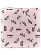 Moschino Milano Logo Intarsia Scarf - Pink
