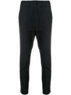 Lareida Dropped Crotch Cropped Trousers - Black