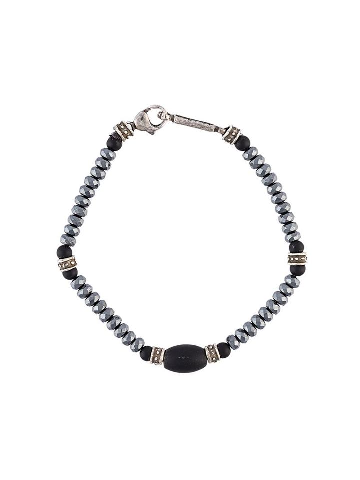 Roman Paul Beaded Bracelet, Men's, Grey
