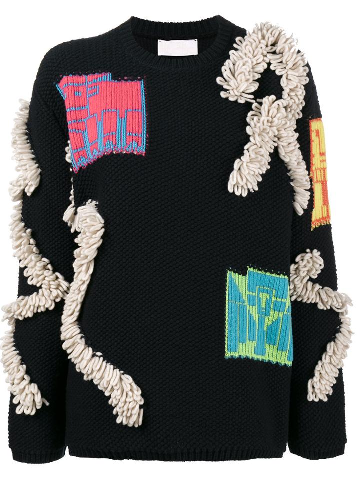 Peter Pilotto Bouclé Embellished Sweater - Blue