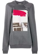 Plan C Abstract Print Sweatshirt - Grey