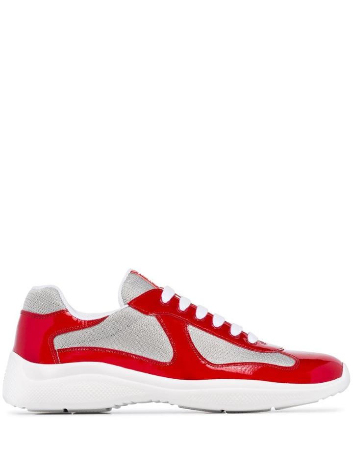 Prada Americas Cup Sneakers - Red
