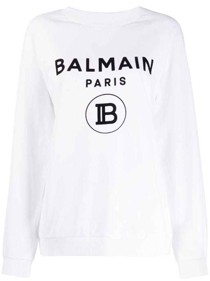 Balmain Logo-print Sweatshirt - White