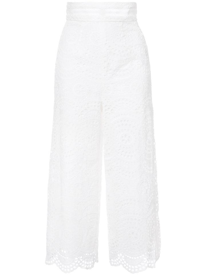 Zimmermann - Meridian Trousers - Women - Cotton - 2, White, Cotton