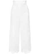 Zimmermann - Meridian Trousers - Women - Cotton - 2, White, Cotton