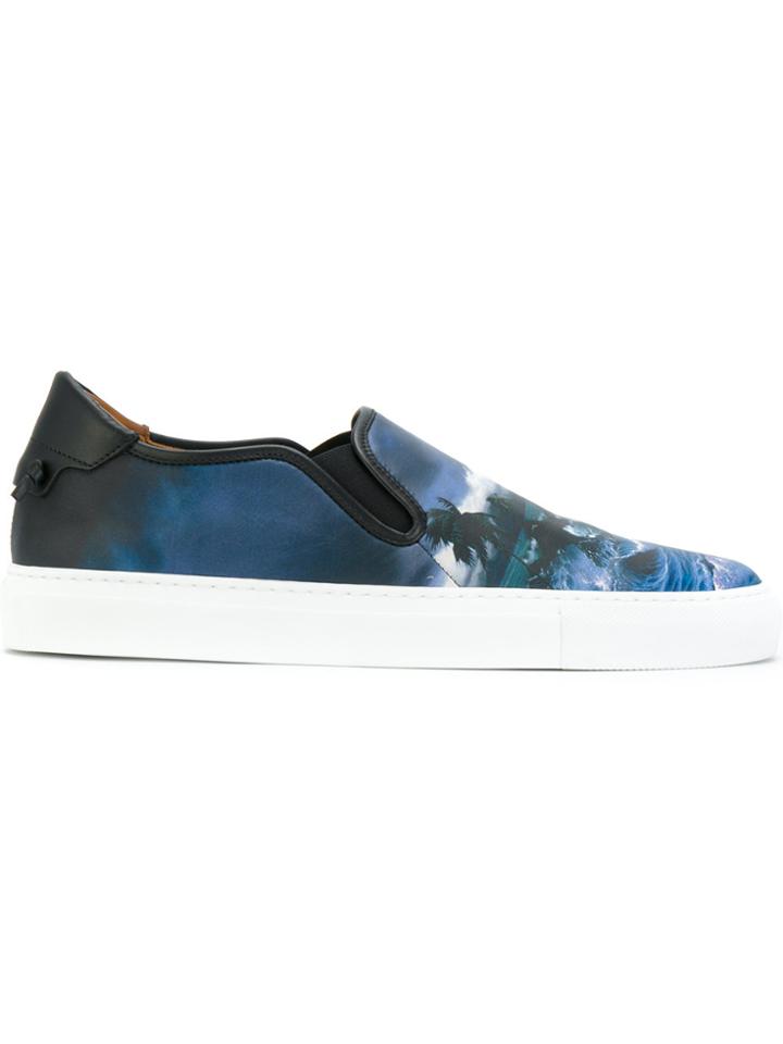 Givenchy Printed Slip On Sneakers - Blue