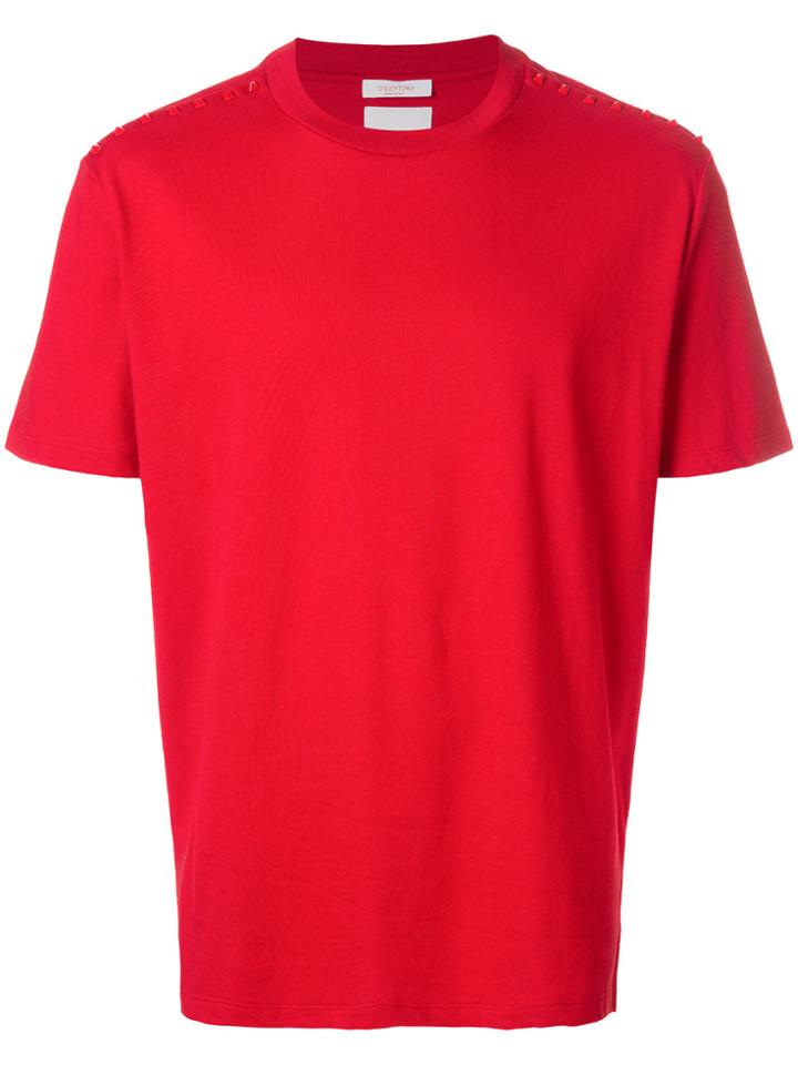 Valentino Rockstud Untitled T-shirt - Red