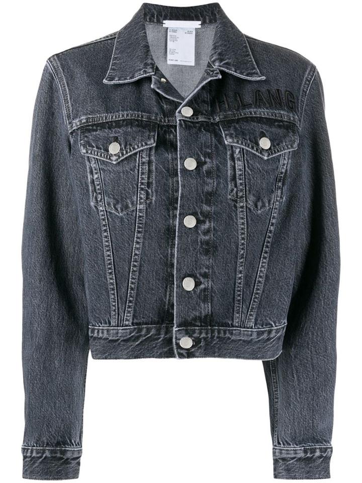 Helmut Lang Cropped Denim Jacket - Grey