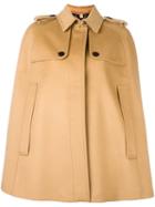 Burberry Buttoned Cape, Women's, Size: Medium, Brown, Acetate/viscose/cashmere/wool