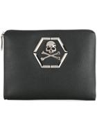 Philipp Plein Skull Plaque Document Holder - Black