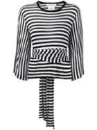 Philosophy Di Lorenzo Serafini Striped Fitted Top, Women's, Size: 44, Black, Cashmere